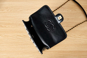 Chanel AS3653 Small Flap Bag with Top Handle Wool Tweed & Gold-Tone Metal Beige - Default Title - View 7