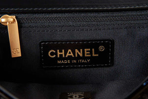 Chanel AS3653 Small Flap Bag with Top Handle Wool Tweed & Gold-Tone Metal Black - Default Title - View 8