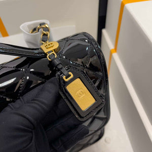 Chanel AS3662 LARGE BACKPACK Patent Calfskin & Gold-Tone Metal Black - Default Title - View 8