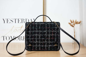 Chanel AS3662 LARGE BACKPACK Wool Tweed & Gold-Tone Metal Black - Default Title - View 4