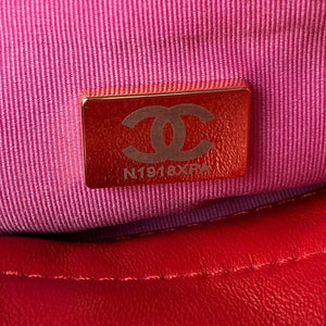 Chanel AS3710 Small Hobo Handbag Velvet & Gold-Tone Metal Red - Default Title - View 8