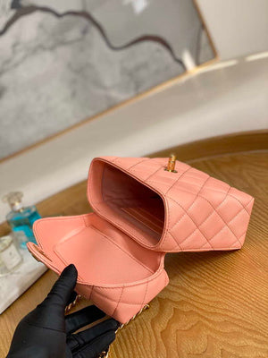 Chanel AS3729 Small Vanity Case Grained Calfskin & Gold-Tone Metal Pink - Default Title - View 8