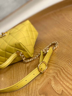 Chanel AS3729 Small Vanity Case Grained Calfskin & Gold-Tone Metal Yellow - Default Title - View 6