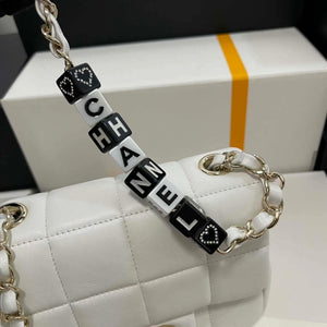 Chanel AS3744 Mini Flap Bag White Lambskin Resin & Gold-Tone Metal White - Default Title - View 6