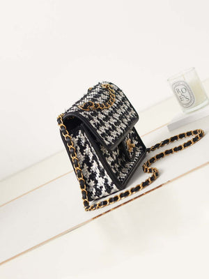 Chanel AS3767 Flap Bag Woven Lambskin Black - Default Title - View 3