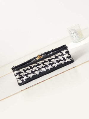 Chanel AS3767 Flap Bag Woven Lambskin Black - Default Title - View 6