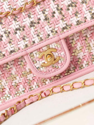 Chanel AS3767 Flap Bag Woven Lambskin Pink - Default Title - View 2
