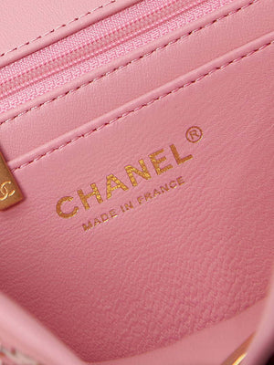 Chanel AS3767 Flap Bag Woven Lambskin Pink - Default Title - View 8