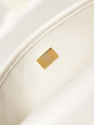 Chanel AS3767 Flap Bag Woven Lambskin White - Default Title - View 9