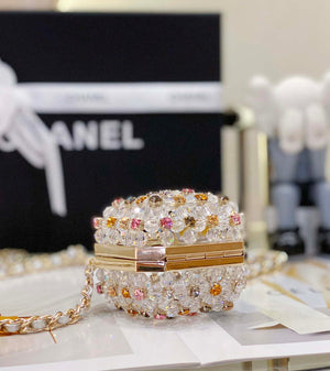 Chanel AS3769 MINI EVENING Bag Imitation Pearls gemstone White & Multicolor - Default Title - View 6