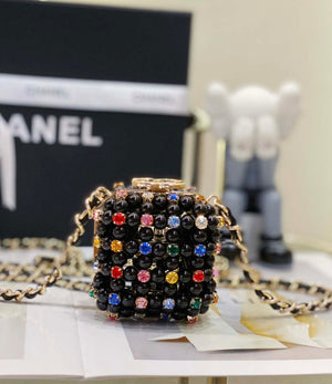 Chanel AS3769 MINI EVENING Bag Imitation Pearls Black & Multicolor - Default Title - View 2