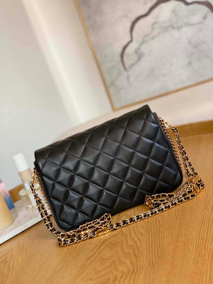 Chanel AS3777 Flap Bag Lambskin & Gold-Tone Metal Black - Default Title - View 2