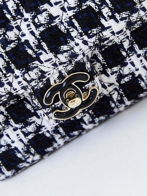 Chanel AS3782 MINI Flap Bag 23P Tweed Gold-Tone Metal 16cm Black & White - Default Title - View 2