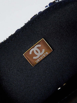 Chanel AS3782 MINI Flap Bag 23P Tweed Gold-Tone Metal 16cm Black & White - Default Title - View 9