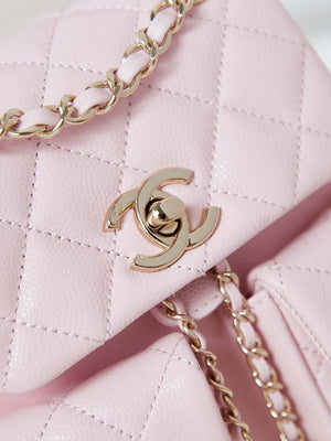 Chanel AS3787 Small Backpack Grained Shiny Calfskin & Gold-Tone Metal Light Pink - Default Title - View 2
