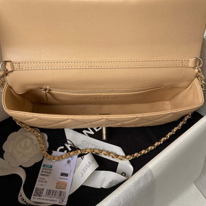 Chanel AS3791 Flap Bag Lambskin Apricot - Default Title - View 6