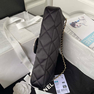 Chanel AS3791 Flap Bag Velvet and Lambskin Black - Default Title - View 5
