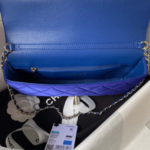Chanel AS3791 Flap Bag Velvet and Lambskin Blue - Default Title - View 6