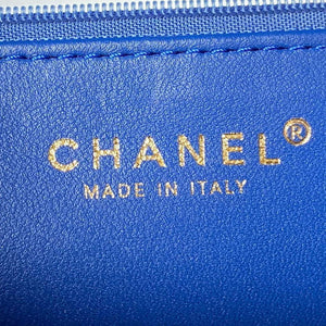 Chanel AS3791 Flap Bag Velvet and Lambskin Blue - Default Title - View 7