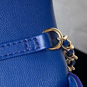 Chanel AS3791 Flap Bag Velvet and Lambskin Blue - Default Title - View 9