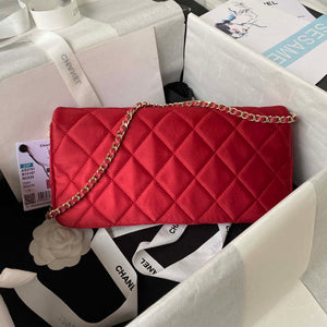 Chanel AS3791 Flap Bag Velvet and Lambskin Red - Default Title - View 2