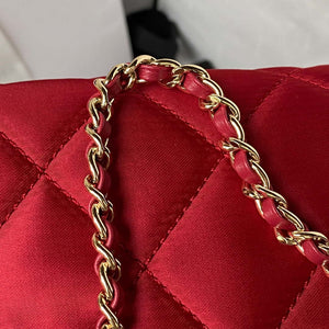 Chanel AS3791 Flap Bag Velvet and Lambskin Red - Default Title - View 4