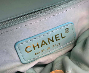 Chanel AS3793 Small Bucket Bag Lambskin Resin & Gold-Tone Metal Light Green - Default Title - View 6