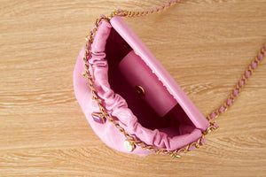 Chanel AS3793 Small Bucket Bag Lambskin Resin & Gold-Tone Metal Pink - Default Title - View 7