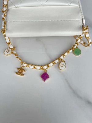 Chanel AS3793 Small Bucket Bag Lambskin Resin & Gold-Tone Metal White - Default Title - View 5