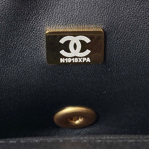 Chanel AS3828 Mini Flap Chain Bag Black Calfskin Gold - Default Title - View 9