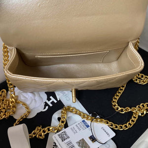 Chanel AS3828 Mini Flap Chain Bag Gold Lambskin Gold - Default Title - View 7