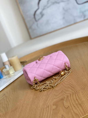 Chanel AS3828 Mini Flap Chain Bag Pink Calfskin Gold - Default Title - View 4