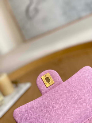 Chanel AS3828 Mini Flap Chain Bag Pink Calfskin Gold - Default Title - View 7