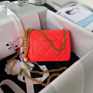 Chanel AS3828 Mini Flap Chain Bag Red Calfskin Gold - Default Title - View 2