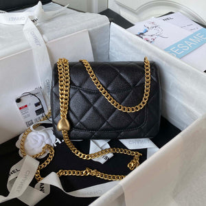 Chanel AS3829 Mini Flap Chain Bag Black Calfskin Gold - Default Title - View 2