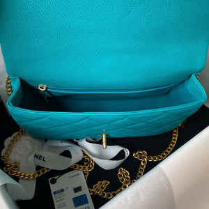 Chanel AS3921 Flap Chain Bag Blue Calfskin Gold - Default Title - View 7