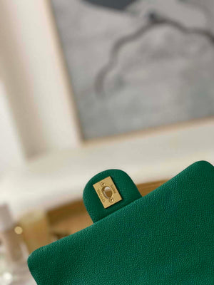 Chanel AS3829 Mini Flap Chain Bag Green Calfskin Gold - Default Title - View 7