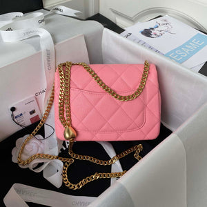 Chanel AS3829 Mini Flap Chain Bag Pink Calfskin Gold - Default Title - View 2