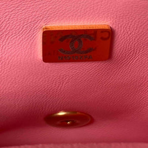 Chanel AS3829 Mini Flap Chain Bag Pink Calfskin Gold - Default Title - View 9