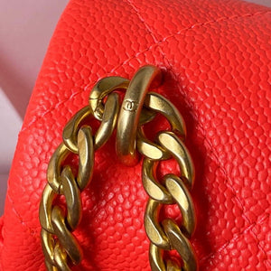 Chanel AS3921 Flap Chain Bag Red Calfskin Gold - Default Title - View 4