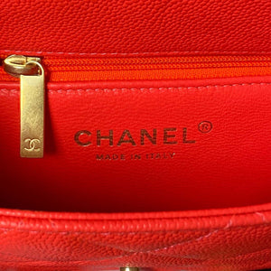 Chanel AS3829 Mini Flap Chain Bag Red Calfskin Gold - Default Title - View 7
