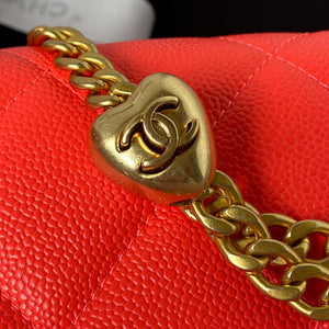Chanel AS3829 Mini Flap Chain Bag Red Calfskin Gold - Default Title - View 9
