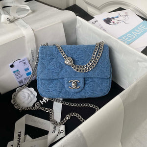 Chanel AS3829 Small Flap Classic Bag Woc Denim Blue - Default Title - View 1