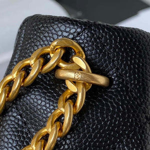 Chanel AS3830 Small Hobo Handbag Black Calfskin Gold - Default Title - View 5