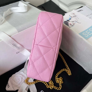 Chanel AS3830 Small Hobo Handbag Pink Calfskin Gold - Default Title - View 5