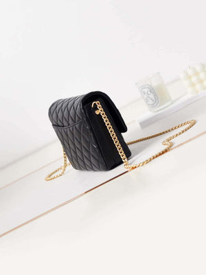 Chanel AS3855 Flap bag With Chain shiny Lambskin & Gold-Tone Metal Black - Default Title - View 3