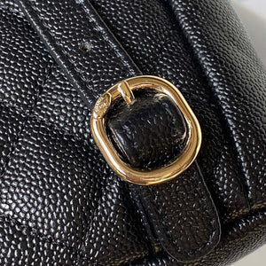 Chanel AS3860 Backpack Grained Shiny Calfskin & Gold-Tone Metal Black - Default Title - View 9