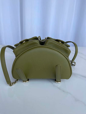 Chanel AS3860 Backpack Shiny Lambskin Gold Dark Green - Default Title - View 4