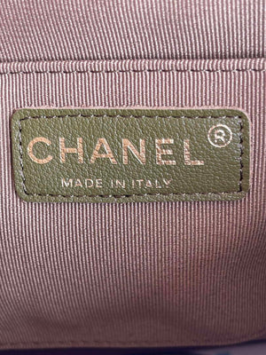 Chanel AS3860 Backpack Shiny Lambskin Gold Dark Green - Default Title - View 9