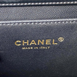 Chanel AS3908 CC Small Flap Bag With Top Handle Shiny Calfskin Black Gold - Default Title - View 8